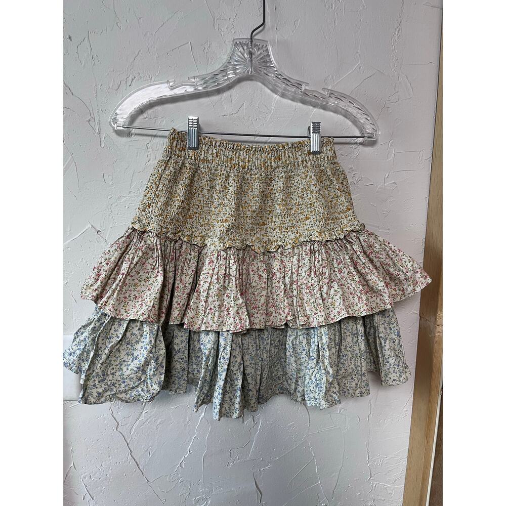 Petersyn X Revolve Asia Tiered Ruffle Skirt Sz S